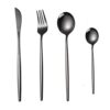 Aatwik Stainless Steel Reusable Black Flatware Cutlery