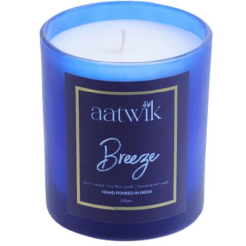 Aatwik Breeze Scented Soy Wax Candle with Upto 70 Hr