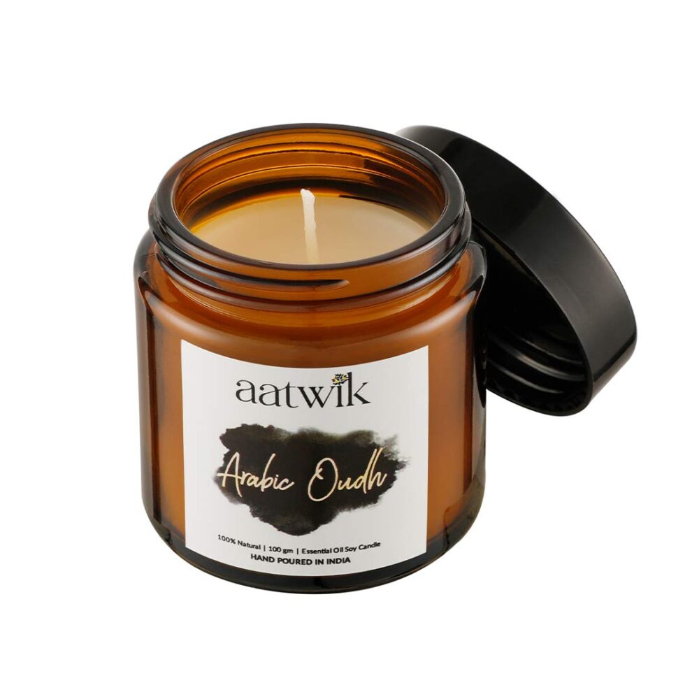 Aatwik Arabic Oudh Scented Soy Wax Candle
